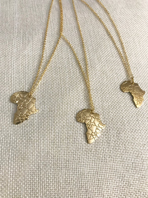 Gold Africa Necklace