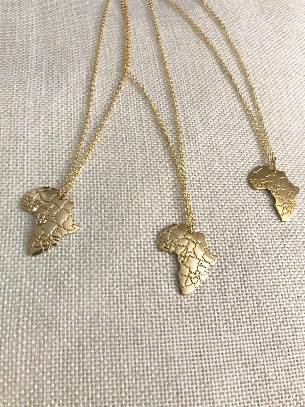 Gold Africa Necklace