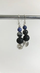 Wire Wrapped Gemstone Earrings