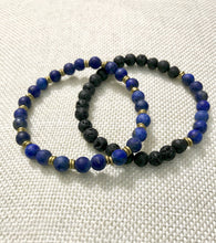 Load image into Gallery viewer, Lapis Lazuli and Lava Stone Bracelet