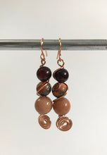 Load image into Gallery viewer, Wire Wrapped Gemstone Earrings