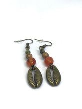 Load image into Gallery viewer, Antique Bronze Gemstone Earrings