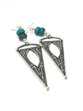 Load image into Gallery viewer, Silver Tribal Earrings