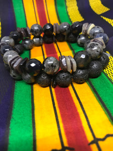 Black Earth Stone Bracelets