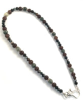 Load image into Gallery viewer, Green Line Quartz and Coffee Brown Necklace Set