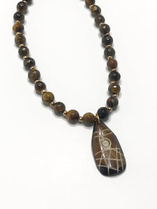 Tiger Eye Necklace with Pendant